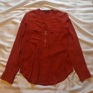 EXPRESS Zip Front Blouse